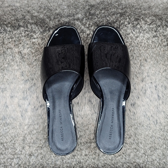 Rebecca Minkoff Jeanee Platform Wedge Sandal Black Women's 9 - Picture 5 of 11